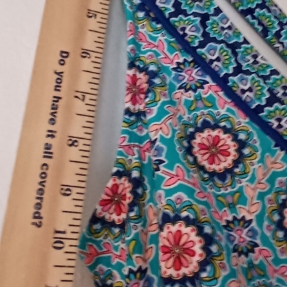 Catalina Blue and Pink Floral One Piece Swimsuit Used But Good Condition - Picture 5 of 8